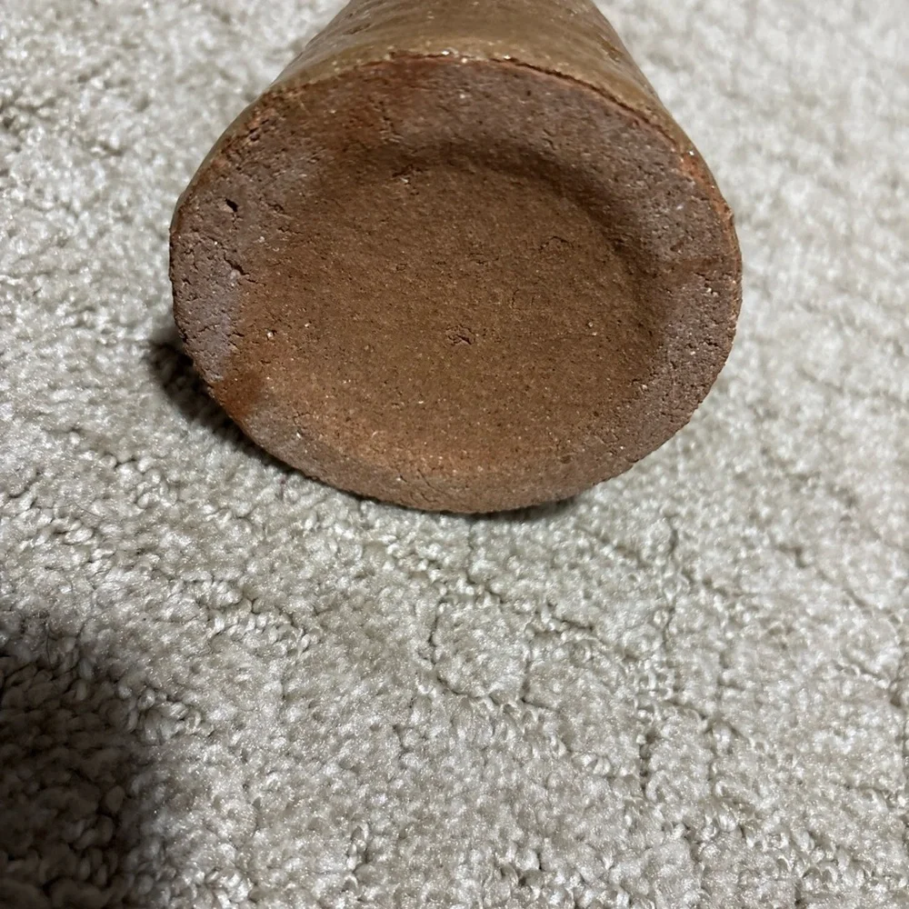 Terracotta Earthenware Vase 6.5” Rustic Brown Pottery Home Decor